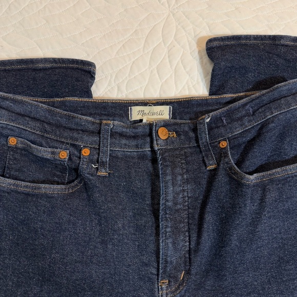 Madewell Women's Straight Leg Jeans - Dark Blue - Picture 6 of 14